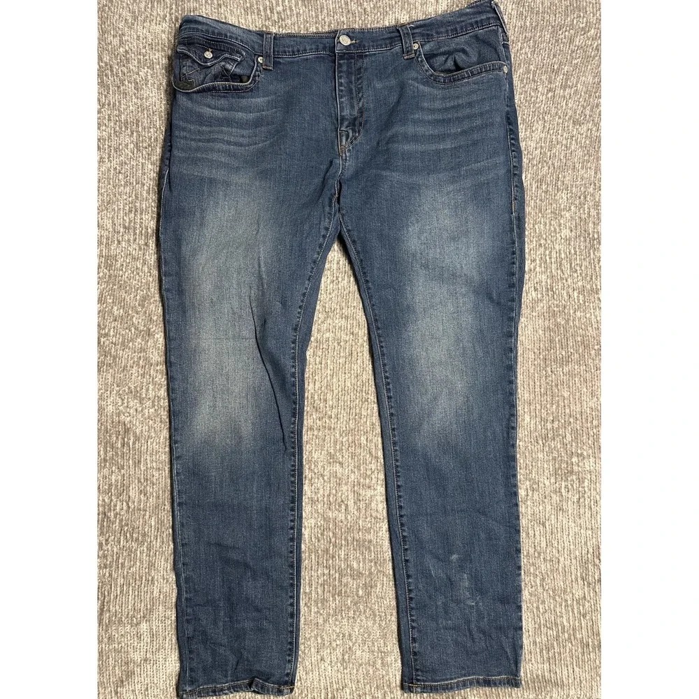 True Religion Mens Jeans Rocco Relaxed Skinny 42x32